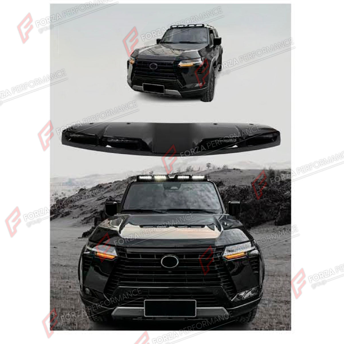 ROOF LIGHT BAR for LEXUS GX550 J250 2023+

Set includes:
Roof Light Bar

Material: Plastic

NOTE: Professional installation is required.