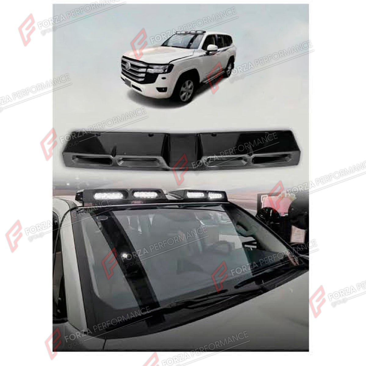ROOF LIGHT BAR for TOYOTA LAND CRUISER 300 2021+

Set includes:
Roof Light Bar

Material: Plastic

NOTE: Professional installation is required.