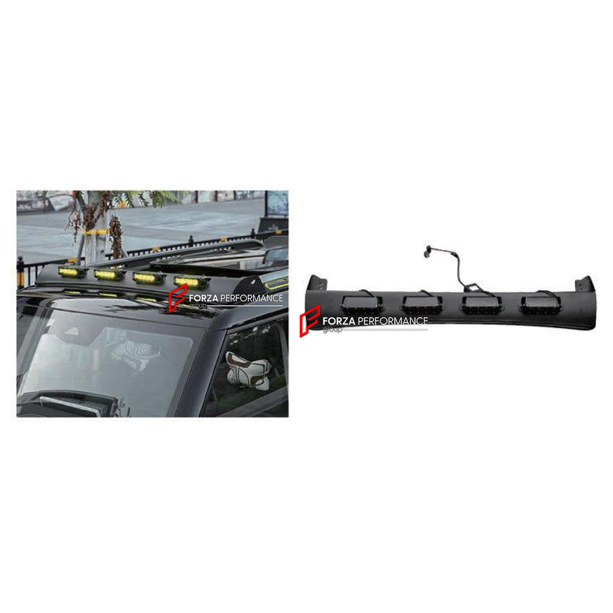 ROOF LIGHT BAR WITH LED LIGHTS for JETOUR T2 TRAVELLER 2024+ FORZA PERFORMANCE custom fit Square LED Style

Set includes:
Roof Light Bar
LED Lights

Material: Plastic

NOTE: Professional installation is required.