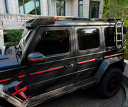 ROOF RACK BAR LUGGAGE WITH LADDER for Mercedes Benz G Class W463A W465 2018+
Set includes:

Roof Rack Assembly
Rear Ladder
Material: Aluminium

NOTE: Professional installation is required.