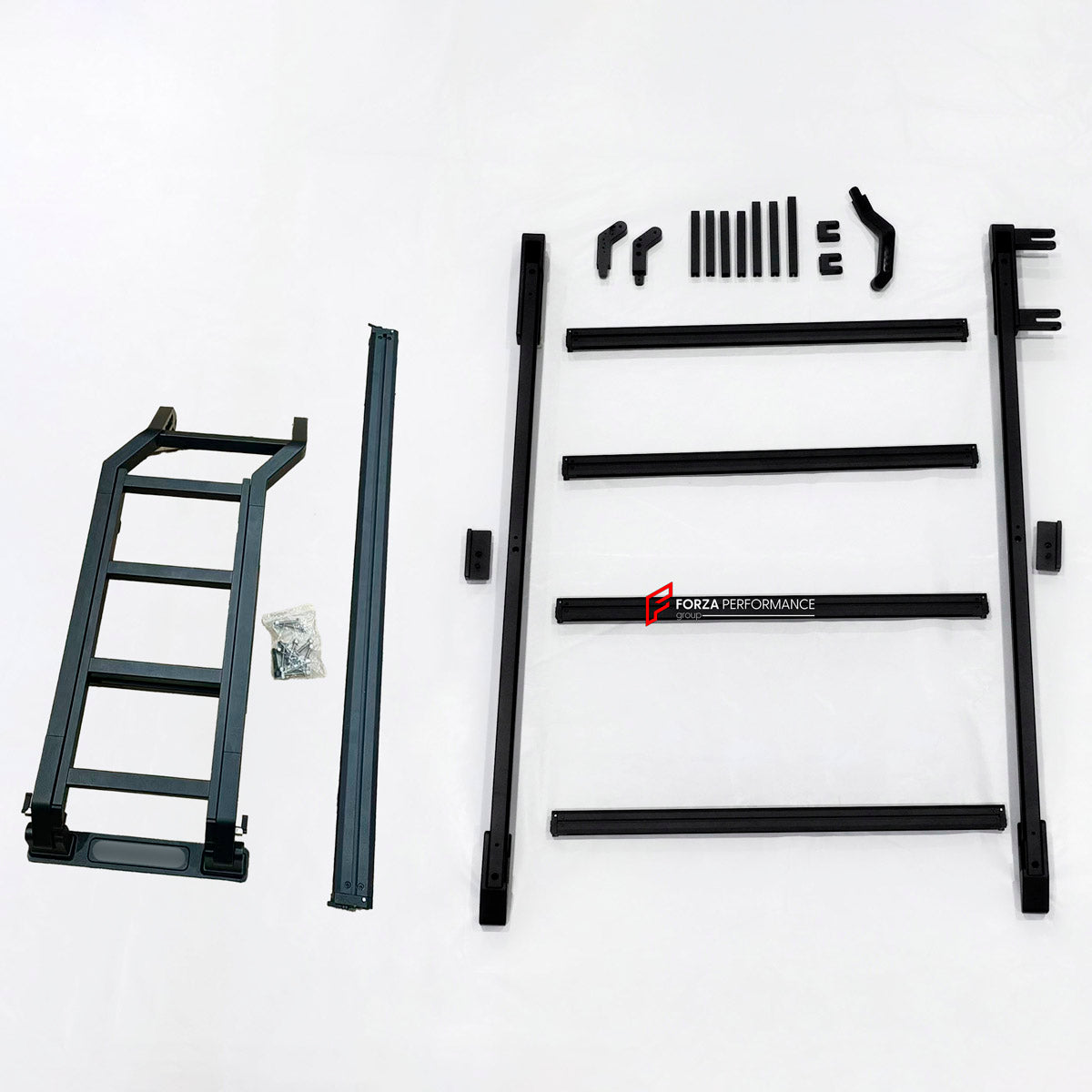ROOF RACK BAR LUGGAGE WITH LADDER for Mercedes Benz G Class W463A W465 2018+
Set includes:

Roof Rack Assembly
Rear Ladder
Material: Aluminium

NOTE: Professional installation is required.