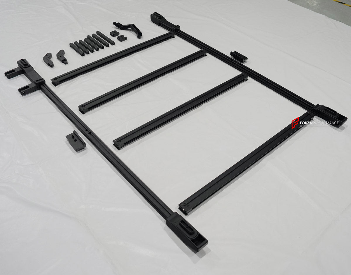 ROOF RACK BAR LUGGAGE WITH LADDER for Mercedes Benz G Class W463A W465 2018+
Set includes:

Roof Rack Assembly
Rear Ladder
Material: Aluminium

NOTE: Professional installation is required.