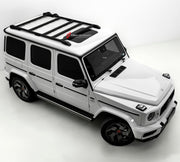 ROOF RACK BAR LUGGAGE WITH LADDER for Mercedes Benz G Class W463A W465 2018+
Set includes:

Roof Rack Assembly
Rear Ladder
Material: Aluminium

NOTE: Professional installation is required.