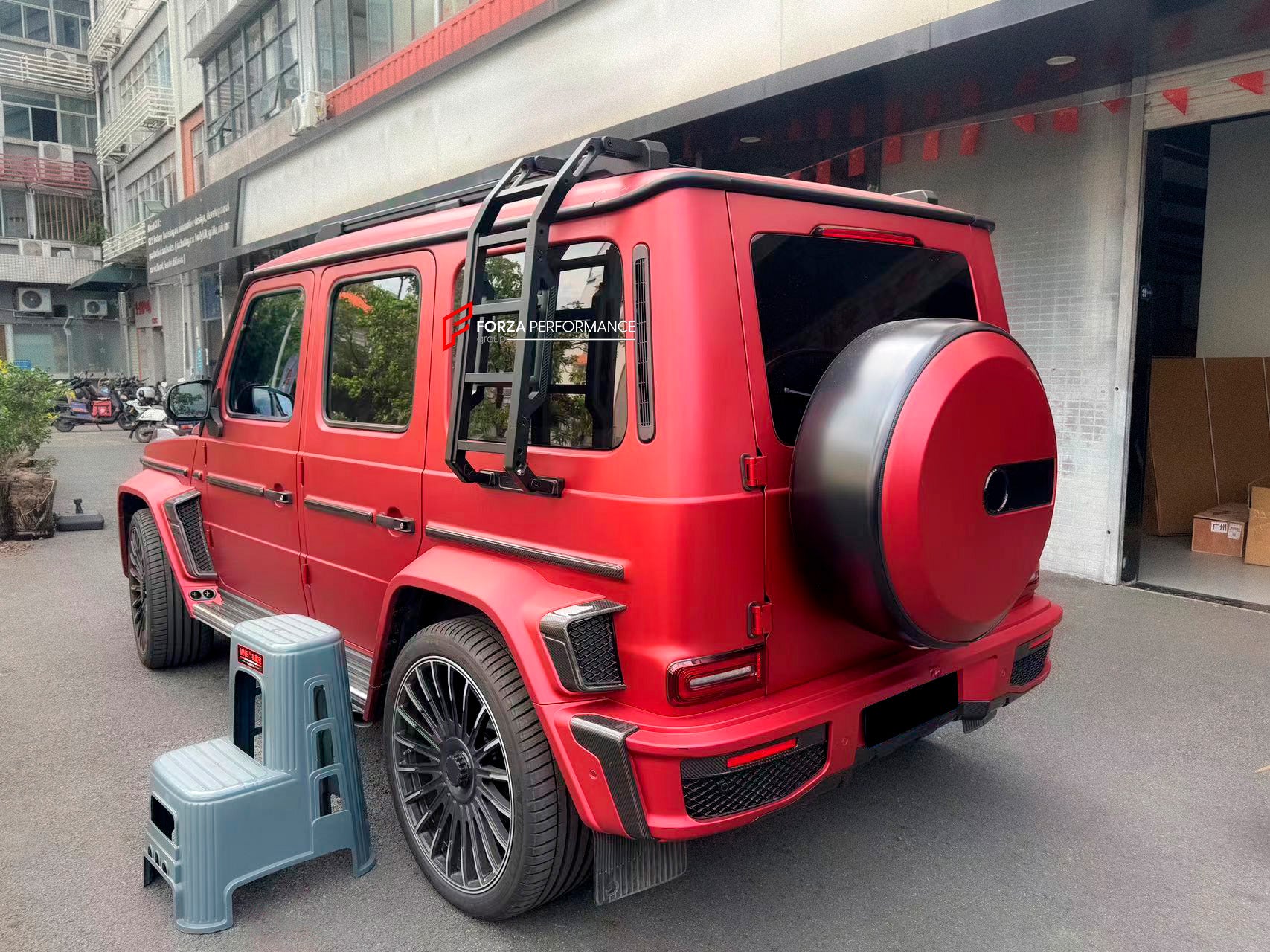 ROOF RACK BAR LUGGAGE WITH LADDER for MERCEDES BENZ G-CLASS W465 W464 W463A G63 G550 G500 G450D 2019+