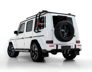 PROFESSIONAL STYLE 4X4 SQUARED ROOF RACK BAR LUGGAGE WITH LADDER for MERCEDES BENZ G-CLASS W465 W464 W463A G63 G550 G500 G450D 2019+
Set includes:

Roof Rack Assembly
Rear Ladder
Material: Aluminium

NOTE: Professional installation is required.