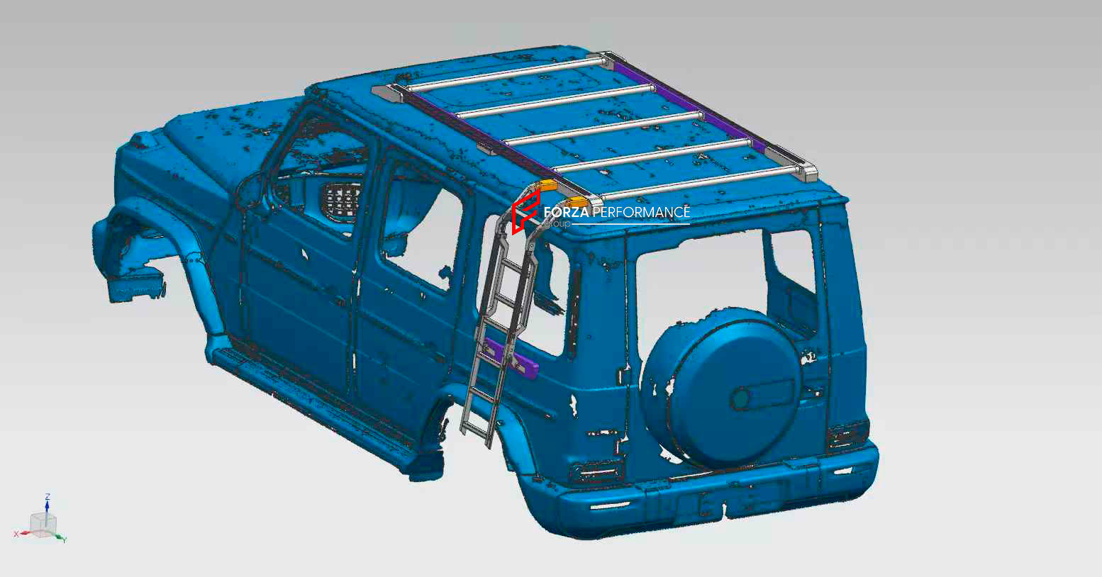 ROOF RACK BAR LUGGAGE WITH LADDER for MERCEDES BENZ G-CLASS W465 W464 W463A W463 G63 G550

Set includes:

Roof Rack Assembly
Rear Ladder

NOTE: Professional installation is required