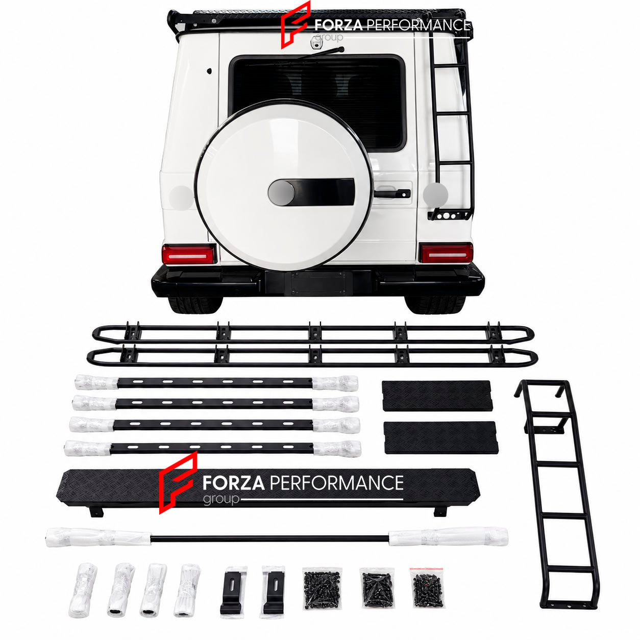 ROOF RACK WITH LADDER SUNROOF VERSION for MERCEDES BENZ G CLASS W461 W463 G350 G500 G63 1980 - 2017