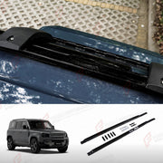 ROOF RAILS for LAND ROVER DEFENDER 90 110 130 L663 2020+
Set includes:

Roof Rails
Material: Aluminium

NOTE: Professional installation is required.
