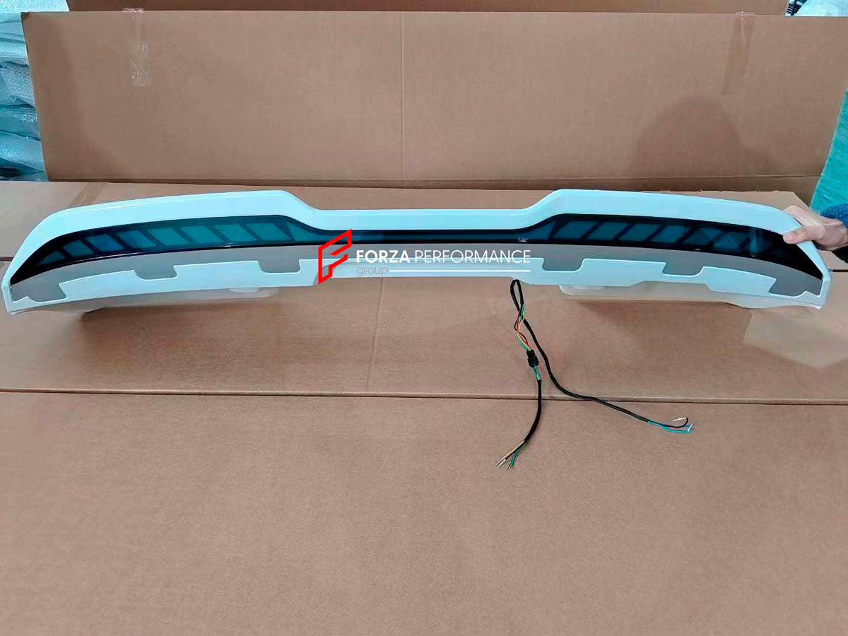 ROOF REAR SPOILER WITH DYNAMIC LED LIGHTS for TOYOTA LAND CRUISER 300 LC300 2021+

Set includes:


Roof Rear Spoiler + LED Lights

Material: Plastic

Note: Professional installation is required

CONTACT US FOR PRICING

Payment ►
Visa
Mastercard
PayPal with a credit card (add 4.4% at checkout)
Payoneer
Cryptocurrency
Shipment ►
By express DHL/UPS/TNT/FedEx
To the local international airport
Special line by air
Special line by the sea
To Europe and the UK by train

Please let us know which shipping option you