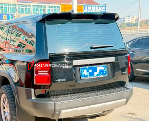 ROOF SPOILER for TOYOTA LAND CRUISER 250 LC 250 2024

Set includes:

Roof Spoiler
Rear Spoiler

Material: Plastic

Note: Professional installation is required.