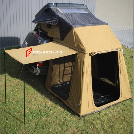 HARD SHELL ROOF TOP TENT WITH COVERED EXTENSION