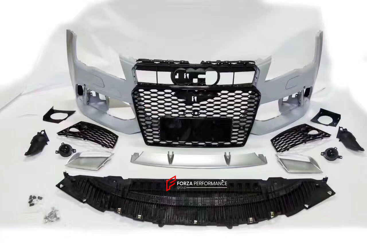 RS STYLE FULL CONVERSION BODY KIT for AUDI A7 4G8 | S7 | RS7 4G 2010 - 2015  Set includes:  Front Bumper Front Grille Side Skirts Rear Diffuser with Exhaust Tips