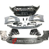 RS3 STYLE FRONT BUMPER WITH GRILLE FOR AUDI A3 8Y 2020 - 2021  Set includes:  Front Grille Front Bumper