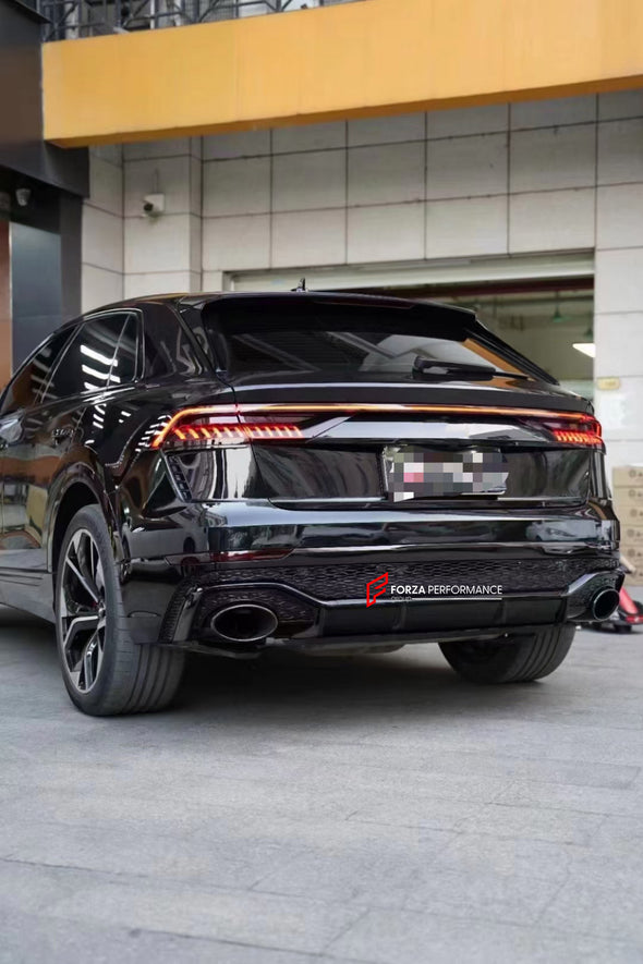 RSQ8 STYLE CONVERSION BODY KIT for AUDI Q8 4M 2019 - 2023  Set includes:  Front Grille Front Bumper Front Lip Rear Bumper Rear Diffuser Exhaust Tips