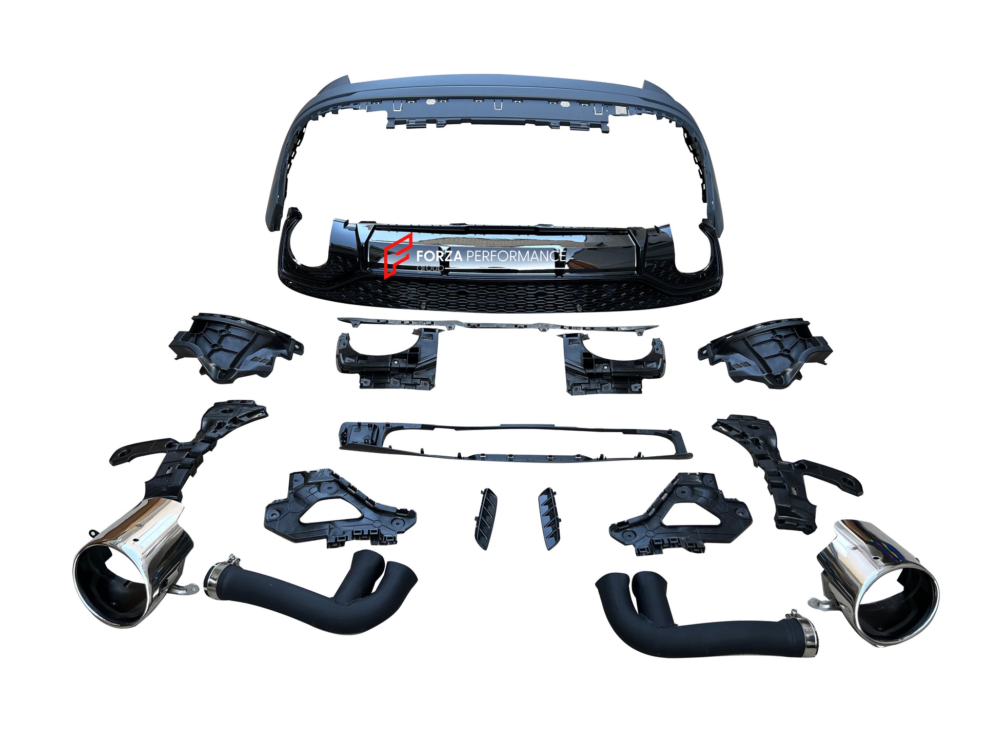 RSQ8 STYLE REAR BUMPER WITH DIFFUSER for AUDI Q8 4M 2019 - 2023