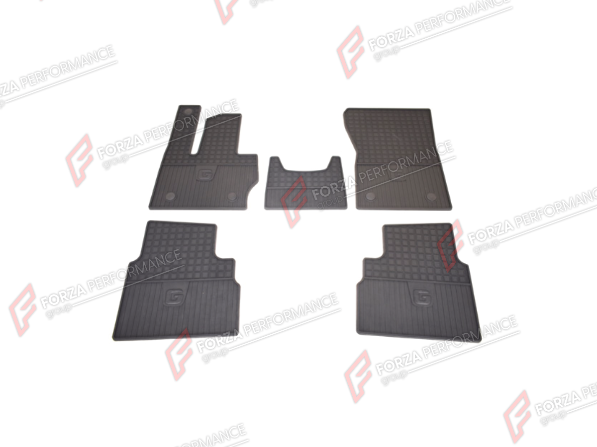 RUBBER FLOOR MATS for MERCEDES-BENZ G-CLASS W464 G63 G350 G350D G400D G500 G550 2019 - 2024

Set includes:
Rubber Floor Mats

Material: Plastic

NOTE: Professional installation is required.