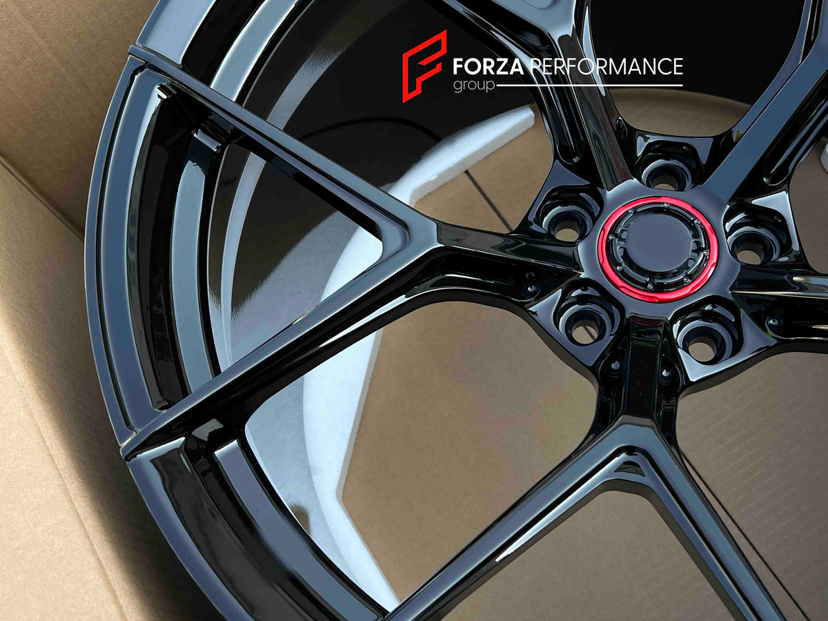 FORGED WHEELS RIMS FOR MCLAREN P47 SUV 2028+ Forza Performance custom fit buy Black Red Ring style design wheels