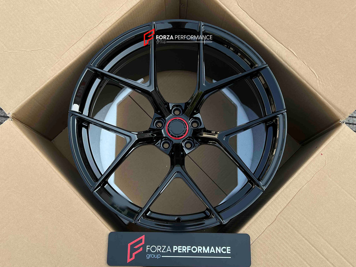 FORGED WHEELS RIMS FOR MCLAREN P47 SUV 2028+ Forza Performance custom fit buy Black Red Ring style design wheels
