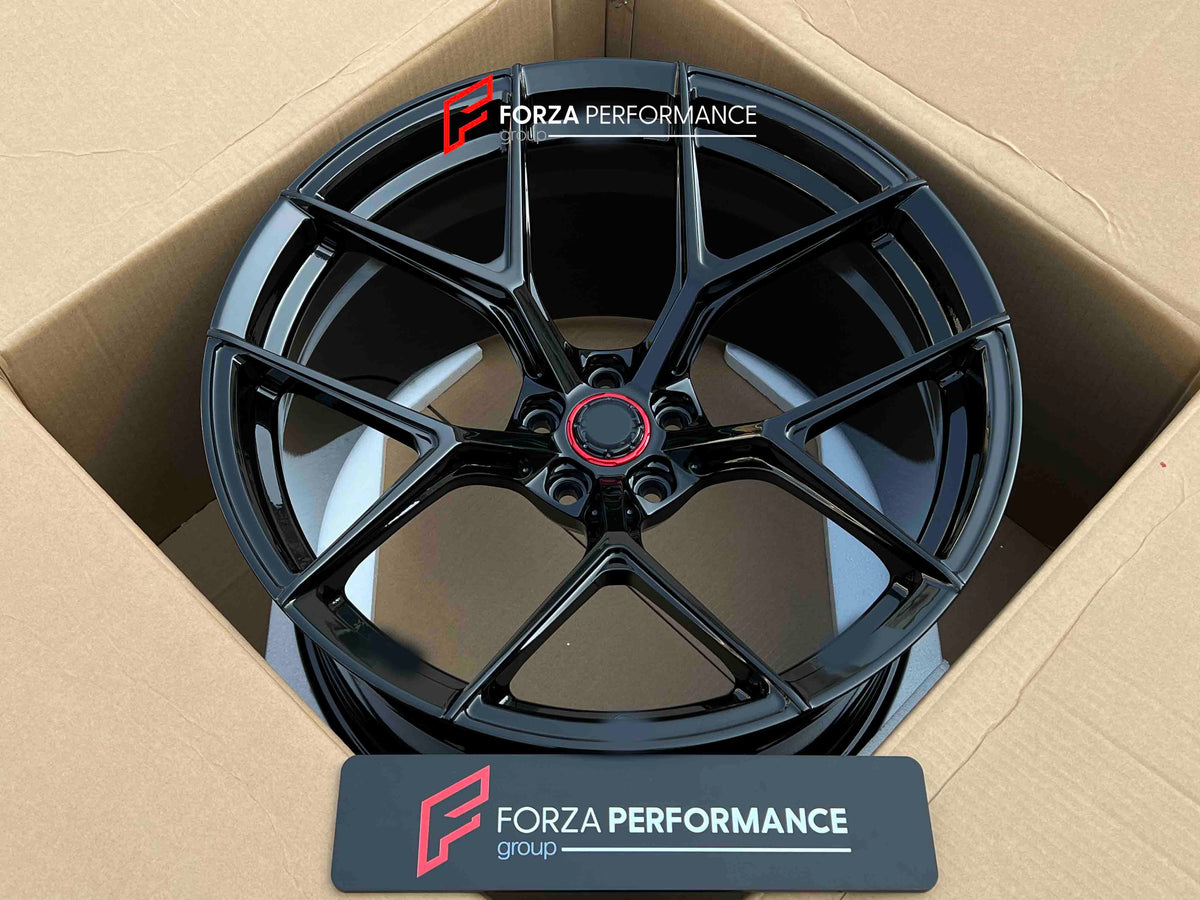 FORGED WHEELS RIMS FOR MCLAREN P47 SUV 2028+ Forza Performance custom fit buy Black Red Ring style design wheels