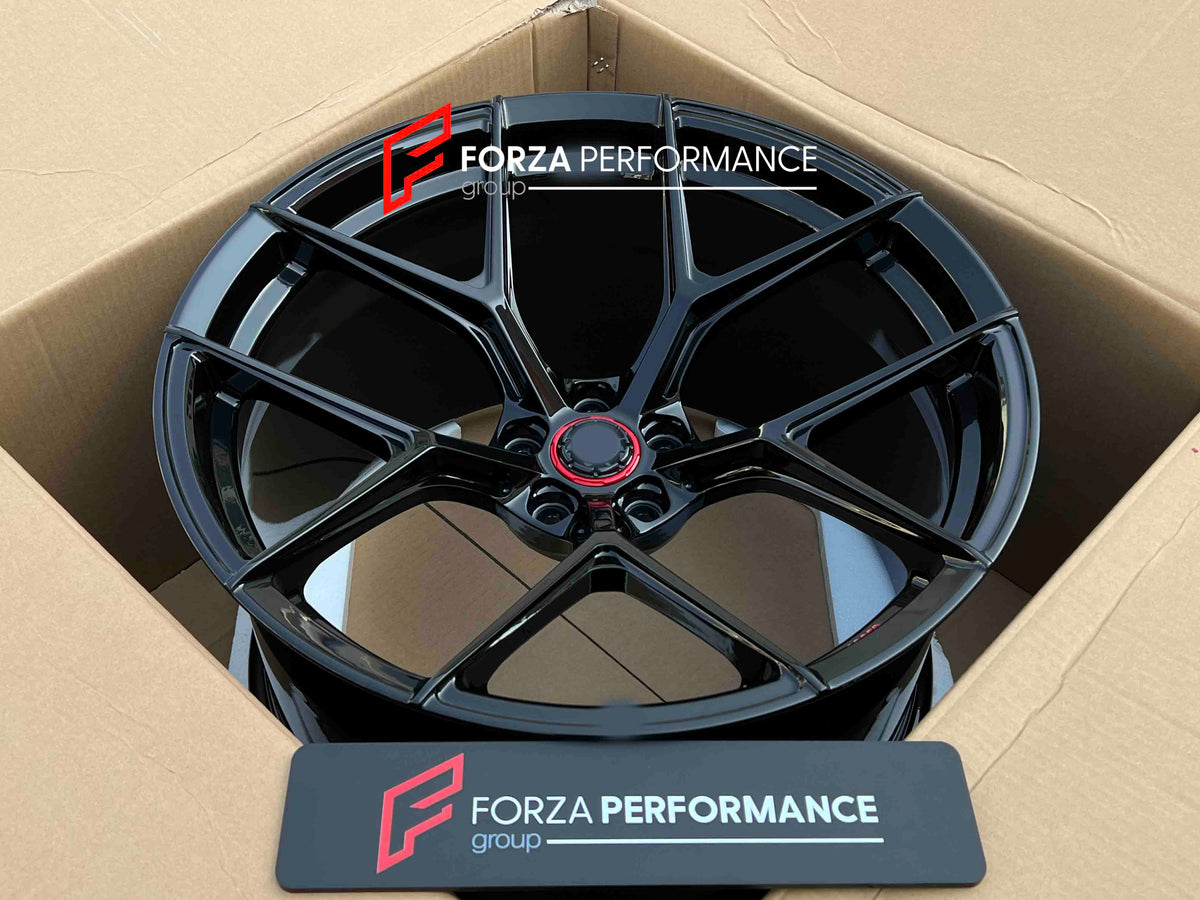 FORGED WHEELS RIMS FOR MCLAREN P47 SUV 2028+ Forza Performance custom fit buy Black Red Ring style design wheels