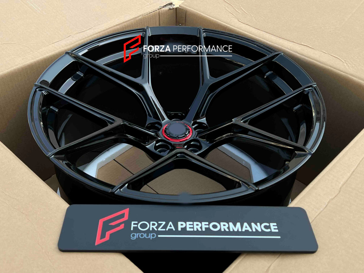 FORGED WHEELS RIMS FOR MCLAREN P47 SUV 2028+ Forza Performance custom fit buy Black Red Ring style design wheels