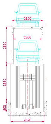 S-VTS Scissor Car Elevator - Vehicle Transport System Between Floors - elevador de coches / monte-voiture