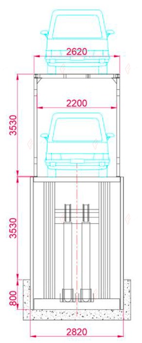 S-VTS Scissor Car Elevator - Vehicle Transport System Between Floors - elevador de coches / monte-voiture
