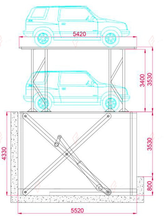 S-VTS Scissor Car Elevator - Vehicle Transport System Between Floors - aparcamiento de coches / système de stationnement