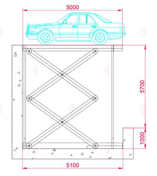 S-VTS Scissor Car Elevator - Vehicle Transport System Between Floors - apilador de coches / parking pour voiture