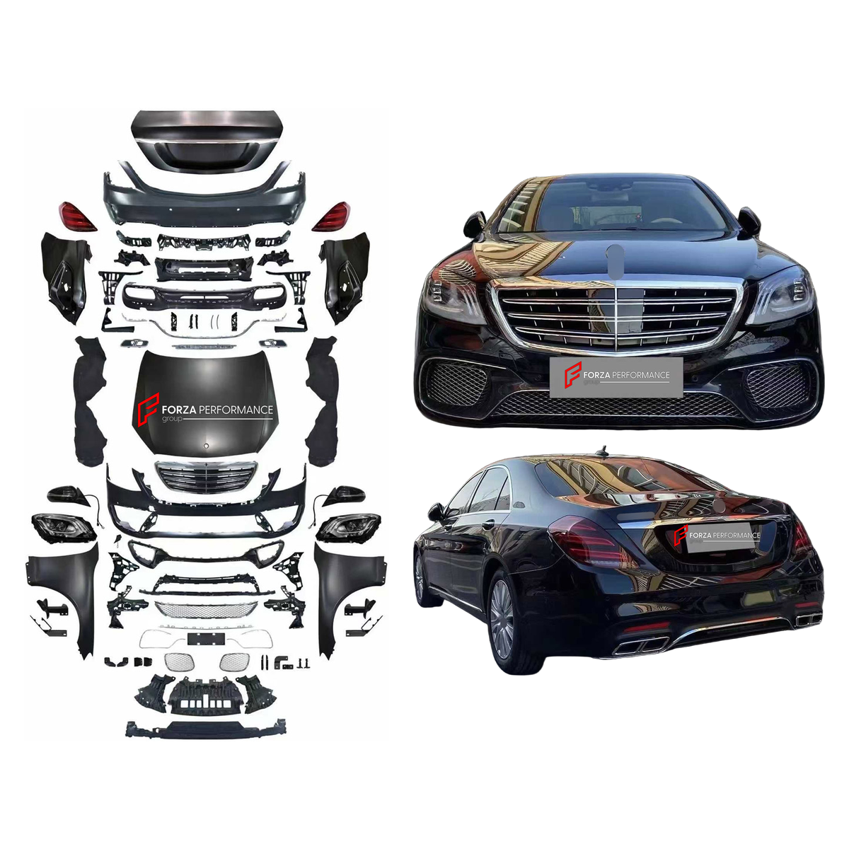 CONVERSION BODY KIT for MERCEDES-BENZ S CLASS W221 2005 - 2013 UPGRADE to W222 S63 S65 2013 - 2020