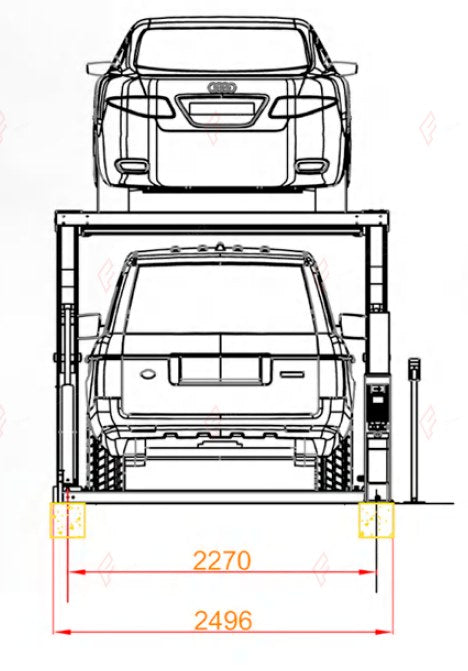 SCL-2 Scissor Garage Parking Lift - Space-Saving Car Stacker, 2,000 kg - elevador de coches / monte-voiture