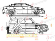 SCL-2 Scissor Garage Parking Lift - Space-Saving Car Stacker, 2,000 kg - aparcamiento de coches / système de stationnement