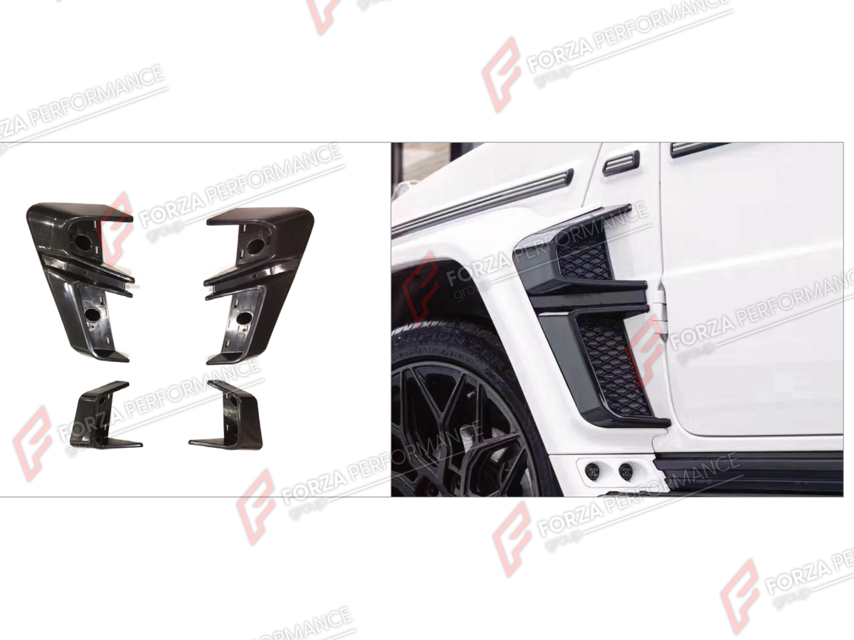 SIDE FENDER VENTS for MERCEDES-BENZ G-CLASS W464 2019 - 2024

Set includes:
Side Fender Vents

Material: Plastic

NOTE: Professional installation is required.