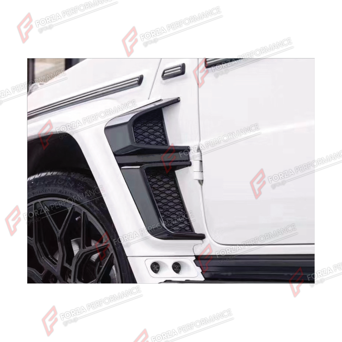 SIDE FENDER VENTS for MERCEDES-BENZ G-CLASS W464 2019 - 2024

Set includes:
Side Fender Vents

Material: Plastic

NOTE: Professional installation is required.
