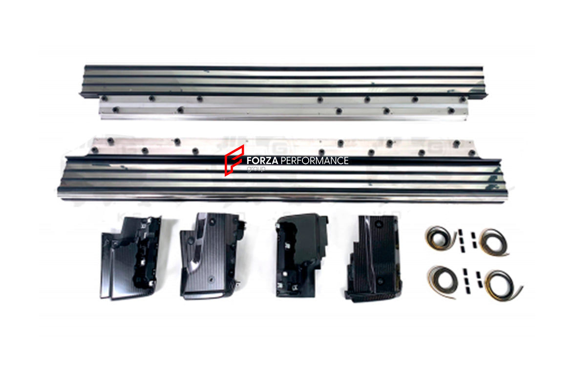 SIDE STEPS for 4x4 MERCEDES BENZ G CLASS AMG W463A W464 G63 2018 - 2024

Set includes:

Side Steps + Carbon Corners


Material: Stainless Steel + Dry Carbon

NOTE: Professional installation is required

Payment ►
Visa

Mastercard

PayPal with a credit card (add 4.4% at checkout)
Payoneer
Cryptocurrency
Shipment ►
By express DHL/UPS/TNT/FedEx
To the local international airport
Special line by air
Special line by the sea
To Europe and the UK by train

Please let us know which shipping option you prefer.