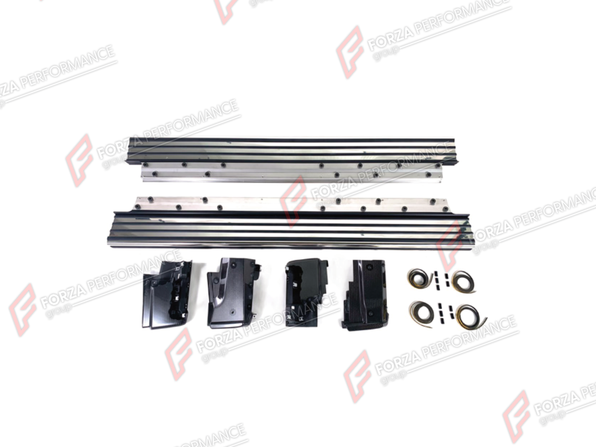 SIDE STEPS WITH DRY CARBON CORNERS for MERCEDES-BENZ G-CLASS W464 4X4 2019 - 2024

Set includes:
Side Steps
Corners

Material: Plastic, Dry Carbon

NOTE: Professional installation is required.