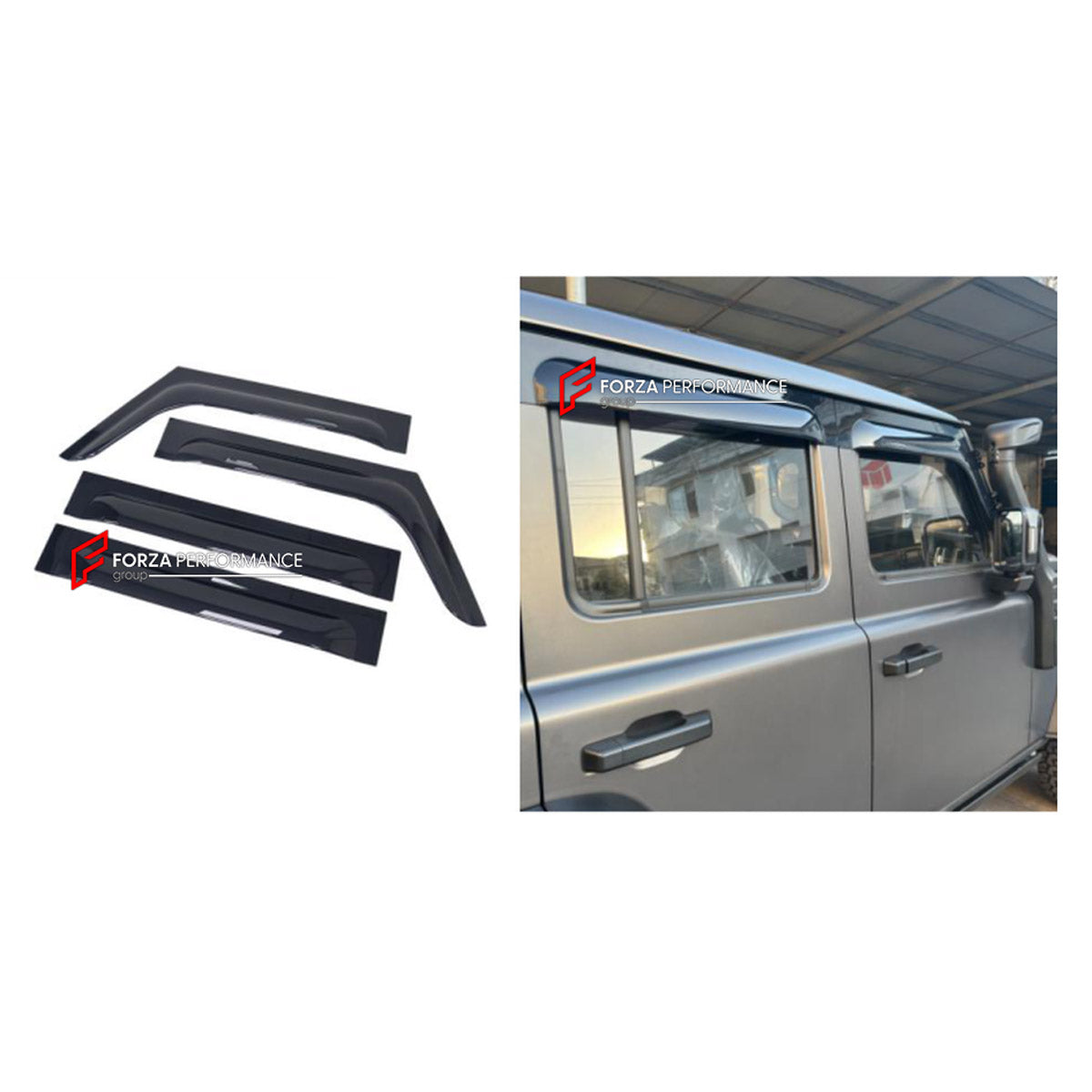 SIDE WINDOW VENT VISOR DEFLECTORS for BAW 212 T01 2024+

Set includes:
Side Window Vent Visor Deflectors

Material: Plastic

NOTE: Professional installation is required. Side Window Vent Visor Deflectors manufactured via premium injection moulding (4-Piece Set).