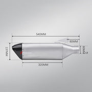 SLIP ON MOTORCYCLE EXHAUST MUFFLER for BMW S1000R S1000RR 2019 - 2024
Set includes:

Slip-On Muffler (60mm inlet) with Carbon Fiber End Cap
Mounting Bracket and Hardware
Material: Titanium + Carbon Fiber

NOTE: Professional installation is required.
Weight: 2.339 kg