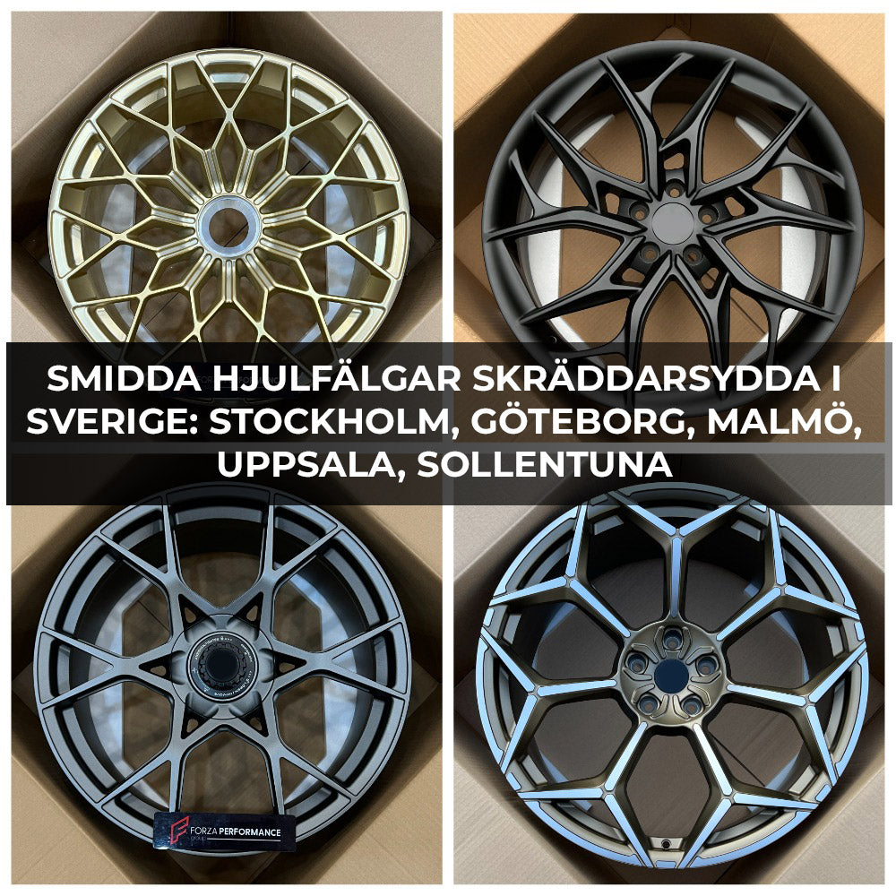 SMIDDA HJULFÄLGAR FÄLGAR SMIDDA SMIDDA FÄLGAR SKRÄDDARSYDDA I SVERIGE: STOCKHOLM, GÖTEBORG, MALMÖ, UPPSALA, SOLLENTUNA