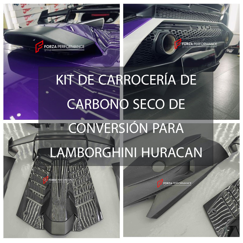 KIT DE CARROCERÍA DE CARBONO SECO DE CONVERSIÓN PARA LAMBORGHINI HURACAN ACTUALIZACIÓN A HURACAN STO