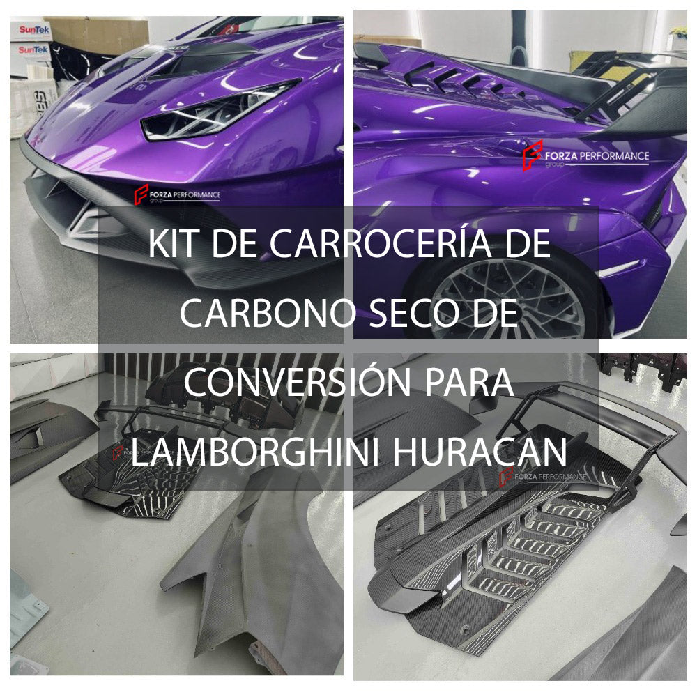 KIT DE CARROCERÍA DE CARBONO SECO DE CONVERSIÓN PARA LAMBORGHINI HURACAN ACTUALIZACIÓN A HURACAN STO