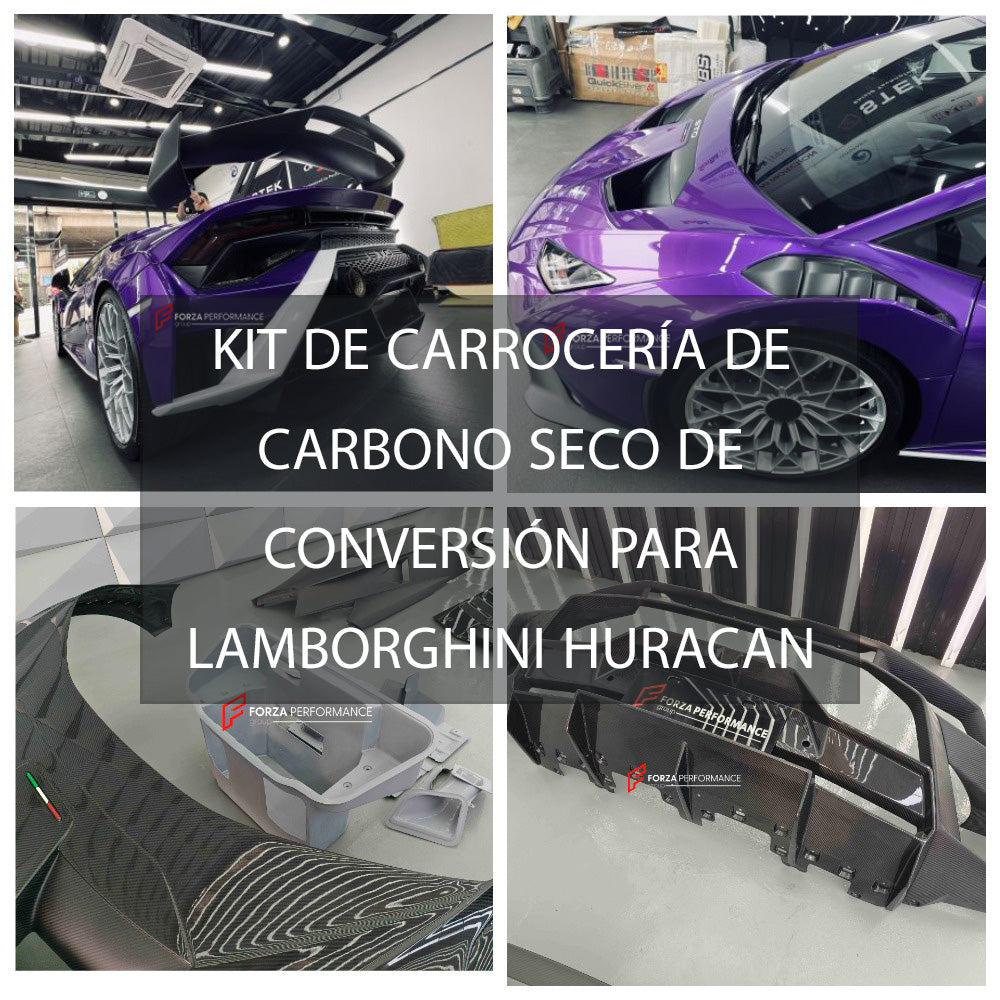 KIT DE CARROCERÍA DE CARBONO SECO DE CONVERSIÓN PARA LAMBORGHINI HURACAN ACTUALIZACIÓN A HURACAN STO