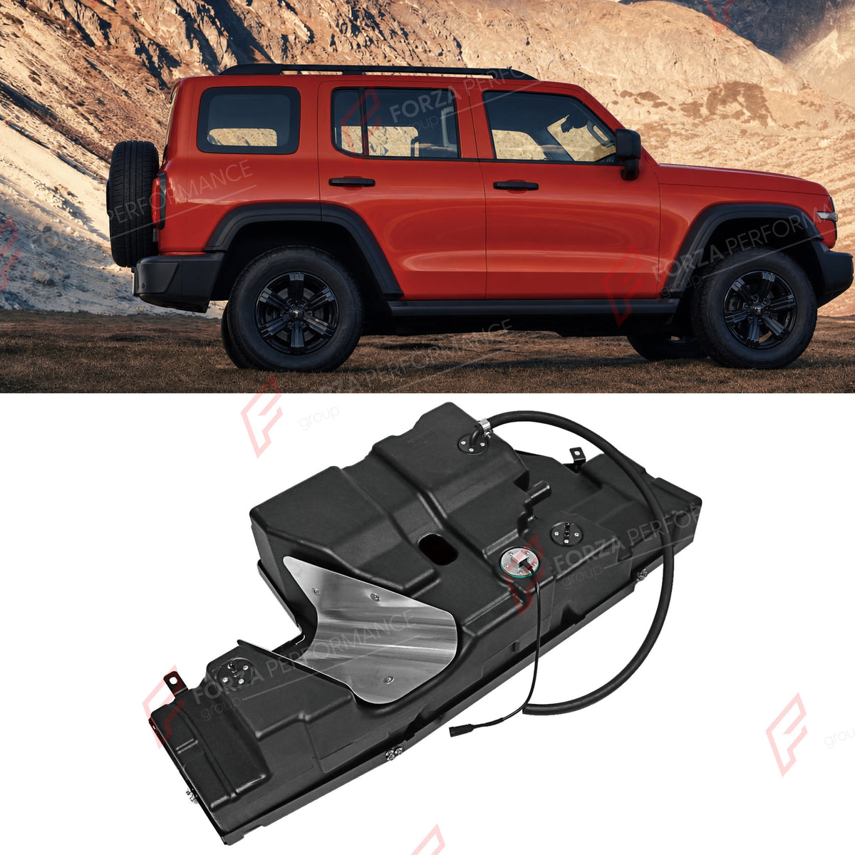 SPARE TIRE AUXILIARY LONG RANGE FUEL TANK SYSTEM 75L (EXTRA 20 GAL) EXTENDED RANGE for GWM TANK 300 2021+