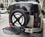 SPARE TIRE CARRIER FOR LAND ROVER DEFENDER L663 90 110 130 2020+ Forza Performance custom fit BARAG style design