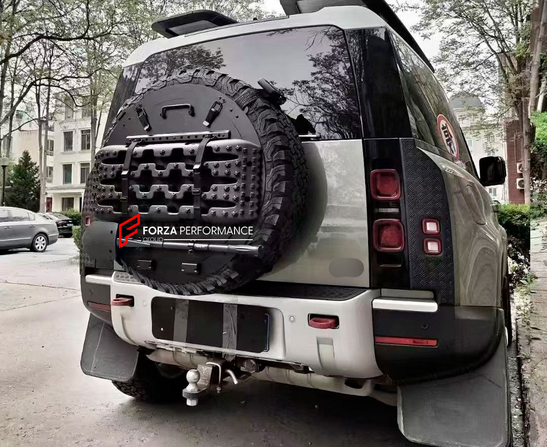 SPARE TIRE CARRIER FOR LAND ROVER DEFENDER L663 90 110 130 2020+ Forza Performance custom fit BARAG style design