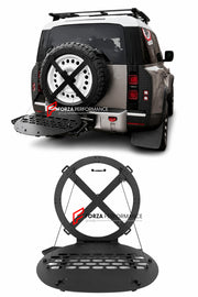SPARE TIRE CARRIER FOR LAND ROVER DEFENDER L663 90 110 130 2020+ Forza Performance custom fit BARAG style design