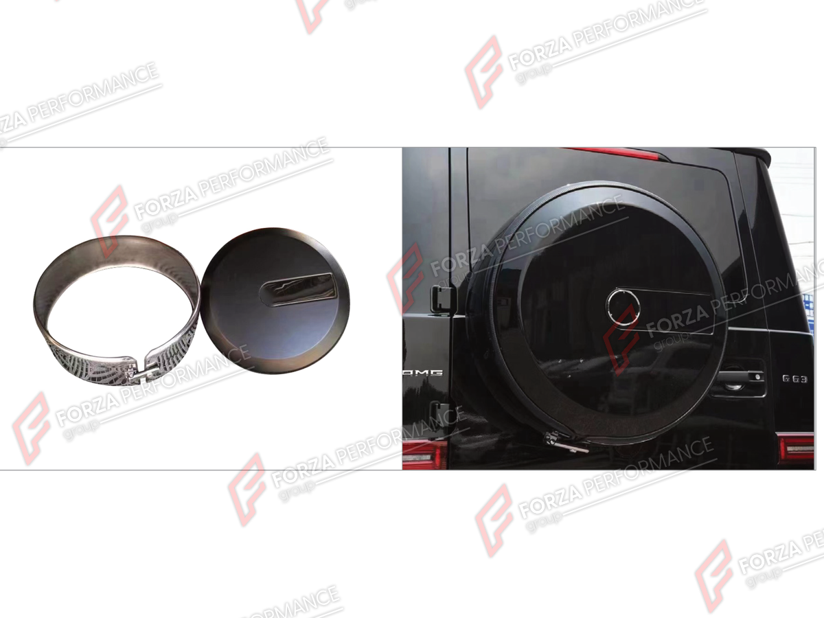 SPARE WHEEL TIRE COVER for MERCEDES-BENZ G-CLASS W463 2008 - 2018 FORZA PERFORMANCE custom fit OEM Style

Set includes:
Spare Wheel Tire Cover

Material: Plastic

NOTE: Professional installation is required.