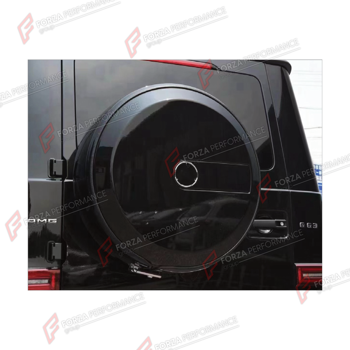 SPARE WHEEL TIRE COVER for MERCEDES-BENZ G-CLASS W463 2008 - 2018 FORZA PERFORMANCE custom fit OEM Style

Set includes:
Spare Wheel Tire Cover

Material: Plastic

NOTE: Professional installation is required.