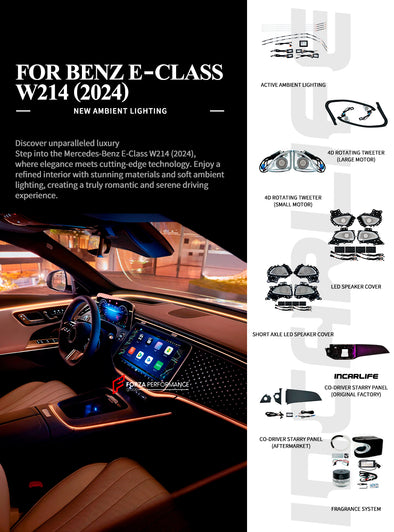 SPEAKER COVERS FRAGRANCE SYSTEM WITH AMBIENT LIGHTS for MERCEDES-BENZ E CLASS W214 2023+

Set includes:

Speaker Covers
Lights
Fragrance System

Features:

Ability to change the color and the speed of the light

Material: Plastic

Note: Professional installation is required.

Payment ►
Visa
Mastercard
PayPal with a credit card (add 4.4% at checkout)
Payoneer
Cryptocurrency

Shipment ►
By express DHL/UPS/TNT/FedEx
To the local international airport
Special line by air
Special line by the sea
To Europe and th
