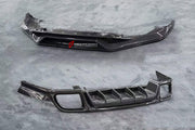 CARBON FRONT LIP REAR DIFFUSER SPORT DESIGN STYLE FOR PORSCHE CAYENNE 2018-2023